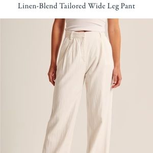 Abercrombie Linen-Blend Wide Leg Pant